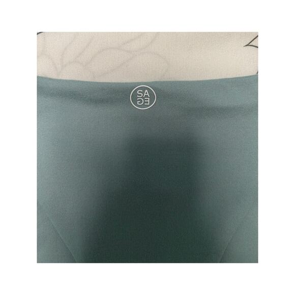 NWT SAGE COLLECTIVE Racerback Zip Up Active Top-Ether/Sage-Large - Picture 5 of 10